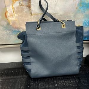 Blue suede and leather Via Spiga bag